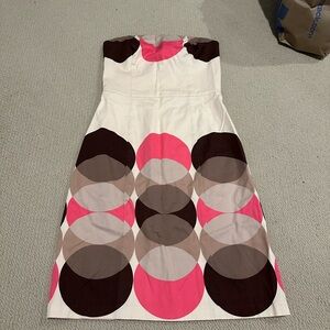 Tabitha Pink Cotton Strapless Cocktail Dress